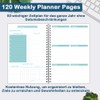 Undated A5 Weekly Planner, Weekly Appointment Calendar with To-Do List,