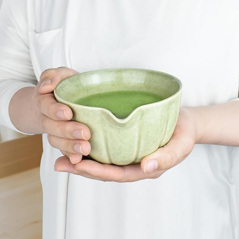 4Pcs Matcha Set, 15OZ Matcha Bowl with Spout and Whisk,