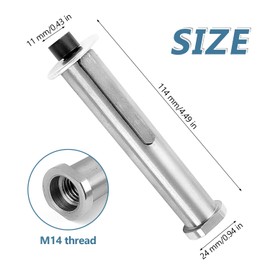 M14 Thread Satin Roller, Robust and Durable, Easy to Disassemble, Satin Roller, Wide Range of Applications, Mandrel Adapter, for Angle Grinder, Roller Grinder (Silver)