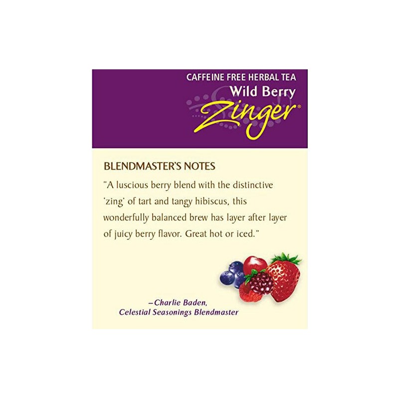 Celestial Seasonings Wild Berry Zinger Herbal Tea (Pack of 3)