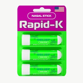 Menthol-Based Nasal Inhaler Stick Vapor Burst (3 Pack) - Aromatherapy for Breathing & Congestion Relief - Wintergreen, Menthol & Eucalyptus - Sinus Relief & Decongestant