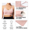 Women's Sports Bras Adjustable Y Back Spaghetti Strap Racerback Padded