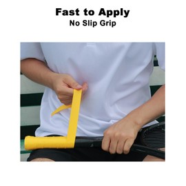 KUZAW 8 Pack Tennis Racket Grip Tape - Tacky Overgrip Non-Slip Sweat-Absorbing Cushion Wrap for Tennis, Pickleball, Badminton, Golf, Baseball, Bat, Universal Grip Tape (8X Yellow)