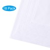 Deviegath Men's Handkerchiefs 18 Pack 100% White Cotton Solid White