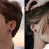 Qmcandy 8pcs Stainless Steel Gauges for Ear Tunnels Plugs with