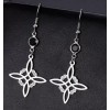 COLIBRI ALEGRE Aretes De Nudo De Bruja Con Cristal Negro