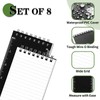 COIDEA Waterproof Notebook, 8 Pack Top-Spiral Pocket Notepad, 3" x