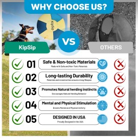 Kipsip Herding Ball for Dogs â€“ 18â€ Dog Training Ball with Handles for Medium & L...