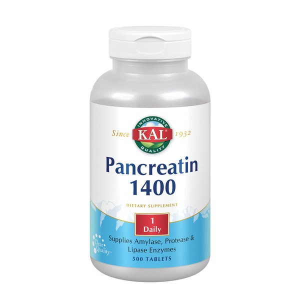 KAL Pancreatin 1400 | Enzymes to Support Healthy Digestion | 500 Tabs
