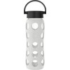 Lifefactory 22-Ounce Glass Water Bottle with Classic Cap and Protective