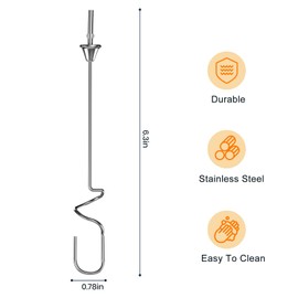 YUSWKO Handheld Rechargeable Milk Frother Hook Whisk Rods (2 Pcs) Frothing Accessory