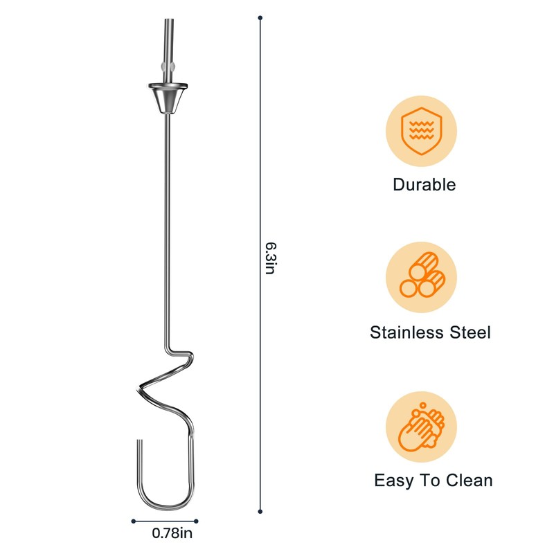 YUSWKO Handheld Rechargeable Milk Frother Hook Whisk Rods (2 Pcs)