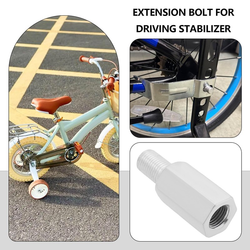 SG Store 2pcs 3/8" Bicycle Stabiliser Extension Bolt Axle Extenders