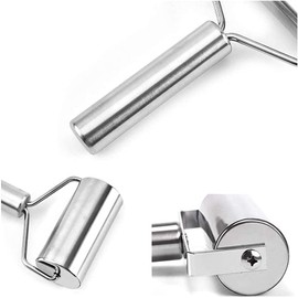 Pastry Pizza Roller, Rolling Pin Baking, Rolling Pin Made of Stainless Steel, Non-Stick Fondant Rolling Pin, Smooth Stainless Steel Rolling Pin, for Baking Dough, Pizza, Cakes, Pastries, Pastries and