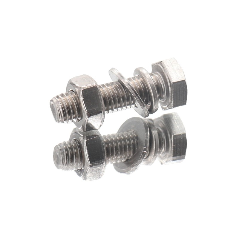 binifiMux 10-Pack M6 x 16mm Hexagon Screws Hex Bolts with