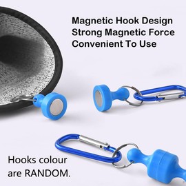 Professional Fishing Gloves Hunting Glove Waterproof Anti-Cut Glove Thickened Latex Fish Catching Gloves with Magnet Hooks Release for Hunting Hiking(1Pair)