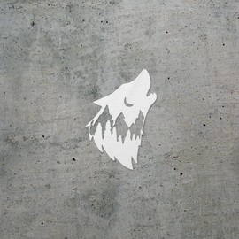 Transparent Decal Stickers Of Wolf Mountain Scene (White) Premium Waterproof Vinyl Decal Stickers For Laptop Phone Accessory Helmet Car Window Mug Tuber Cup Door Wall Decoration USCSKUS722855WH090622