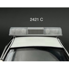 LED-Compatible Lightbar 1/24 25 Clear Federal Signal Twinsonic Lightbar Police Sheriff Highway Patrol