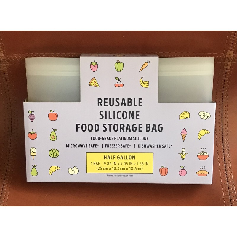 Trader Joe's Reusable Silcone Food Storage Bag Half GallonLimited Edition