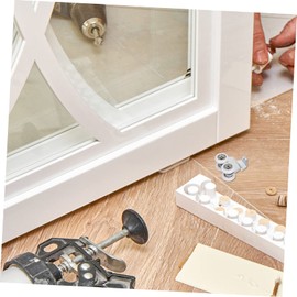 Operitacx Sliding Door Pulley Doors Heavy Replacement Durable Rollers Pulleys Barn Door Roller Guide Wheels Adjustable Slider Curved with Mute Sliding Pulley Door Accessories Silver Metal