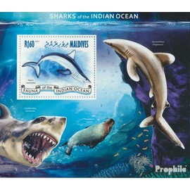 Prophila Collection Maldiven Block 703 (complete edition) 2014 Shark (stamps for collectors) Aquatic Animals