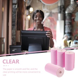 Ciieeo 4 Rolls colored printing paper colored printer paper color printer paper pink printer paper thermal printing paper thermal paper thermal printer paper credit card heat