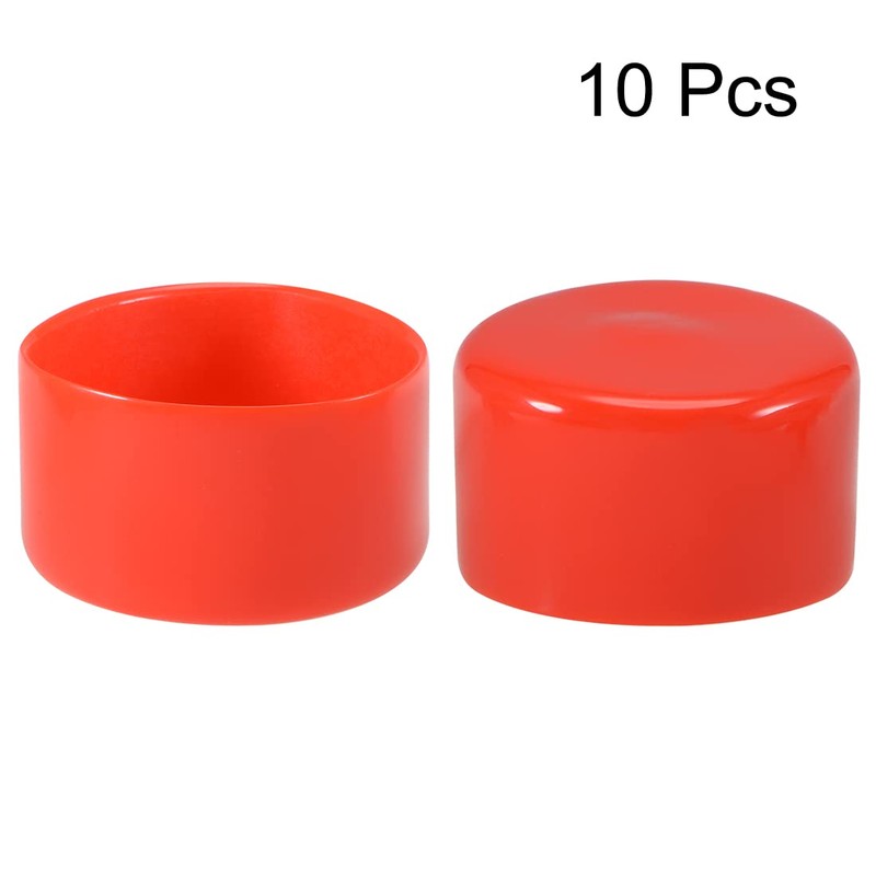 sourcing map 10pcs Rubber End Caps 2"(50mm) ID Vinyl Round