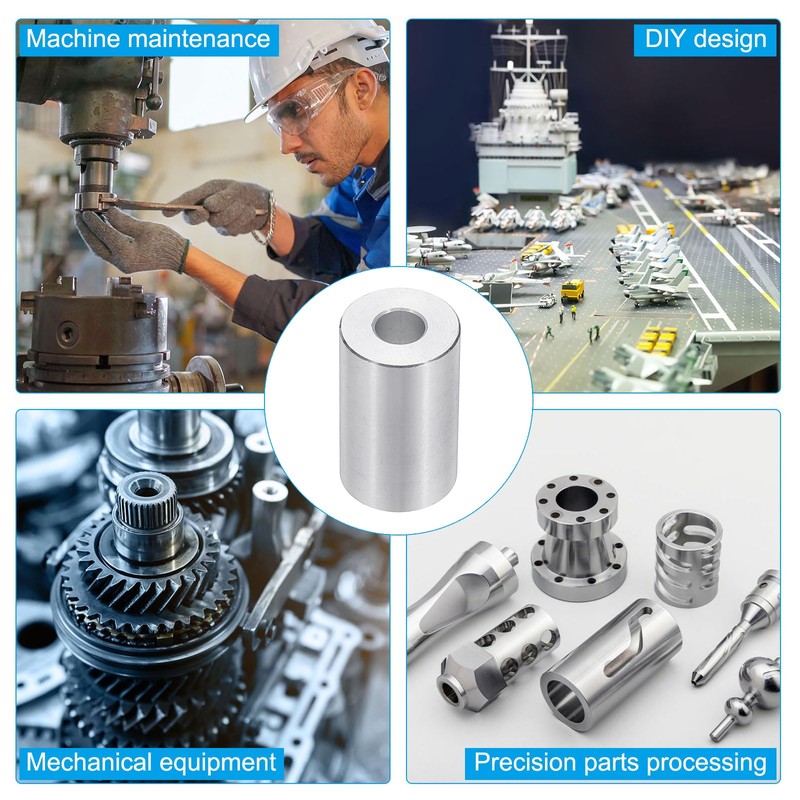 PATIKIL M6 Aluminum Spacers, 6pcs 1/4" x 5/8" Round Metal