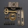 Dophee 1Set Antique Bronze Full Mortise Mini Decorative Locks with