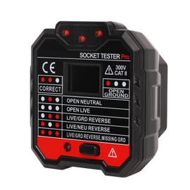 Socket Tester Outlet Electrical Receptacle Detector Phase Supply Polarity Voltage Checker for Home 48~