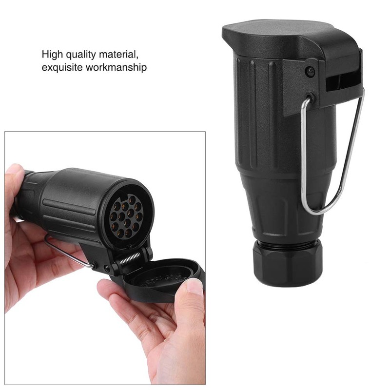 13 pin plastic trailer socket, European style plug for caravan