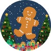 144 Gingerbread Christmas themed 30mm Reward Stickers