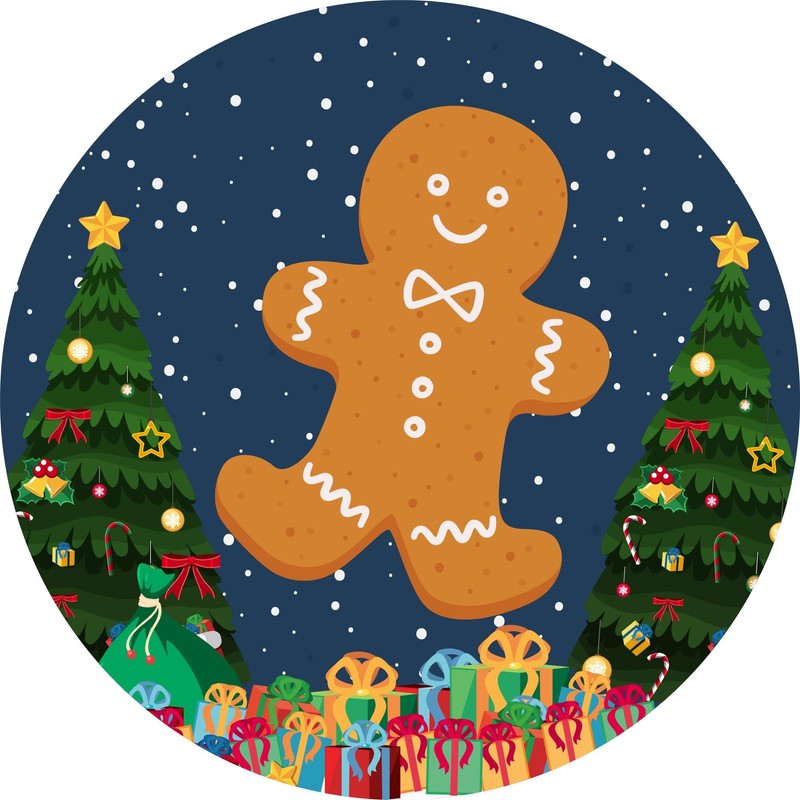 144 Gingerbread Christmas themed 30mm Reward Stickers