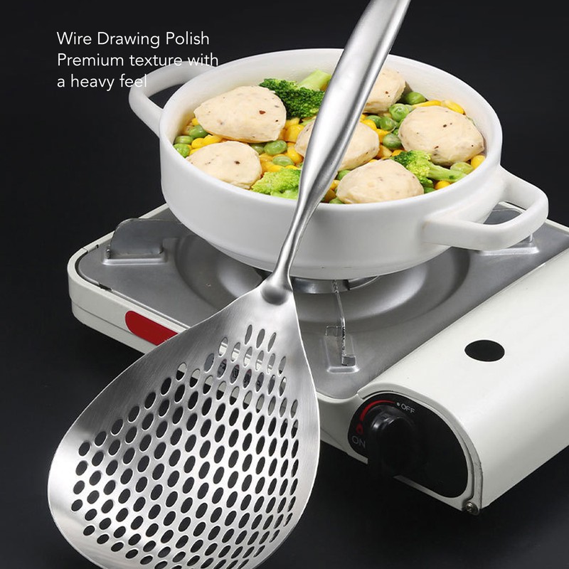 Kitchen Strainer Spoon Stainless Steel Straining Spoon Ladle Spider Strainer