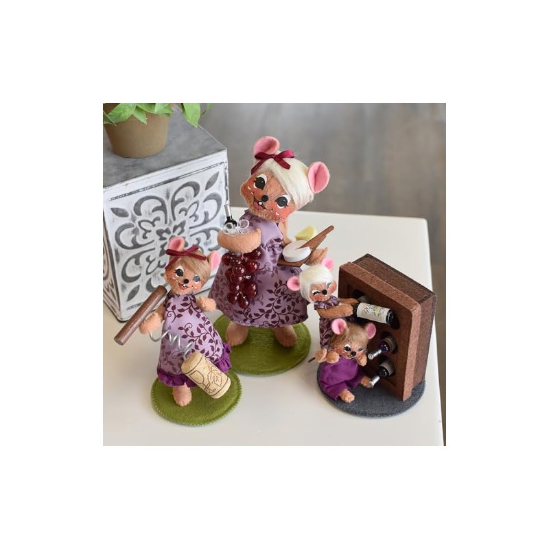 Annalee Wine Cellar Mice, 3 inch Collectible Figurine
