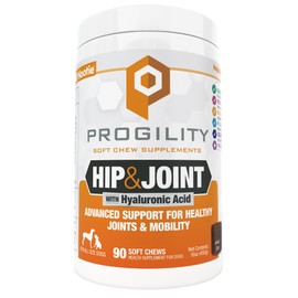 Progility Hip & Joint Supplement for Dogs – Daily Mobility & Joint Support with Glucosamine, Chondroitin & MSM, Soft Chews (90 Count)