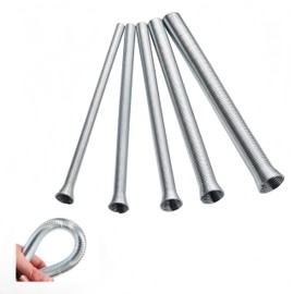 Spring Tube Bender Set, Pvc Brake Line Bending Tool, 1/4, 5/16, 3/8, 1/2, and 5/8 Inch 5 in 1 Tube Bender Set for Copper, Brass, Aluminum and Thin Wall Steel Tube
