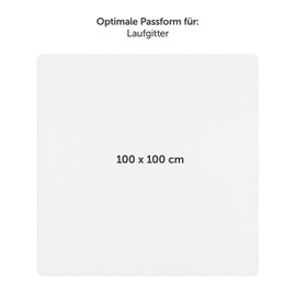 Laleni Jersey Fitted Sheet for Playpen, Oeko-Tex Certified Square Fitted Sheet, Baby Cot Cover Made from 100% Cotton, Playpen Fitted Sheet, Baby Bed Linen, 100 x 100 cm, White