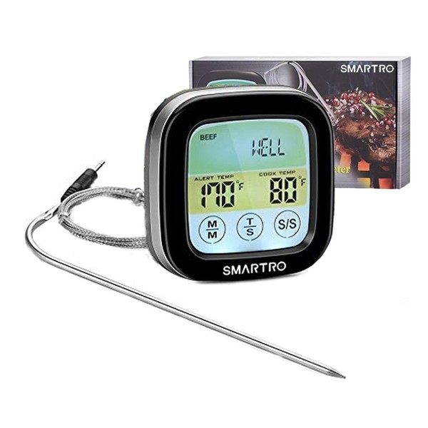 SMARTRO ST59 Digital Meat Thermometer for Oven BBQ Grill Kitchen Food Cooking with 1 Probe and Timer