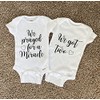 Generic Pregnancy Announcement Bodysuit Set (White, Infant, Unisex, Set of