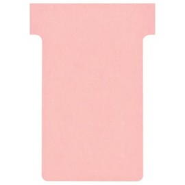 Nobo T-Cards Tab Top 15mm W60x Bottom W48.5x Full H85mm Size 2 Light Pink Ref 32938905 [Pack of 100]