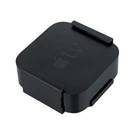 TygerClaw Wall Mount Bracket TV Box Holder Compatible with 2nd, 3rd, and 4th Generation Apple TV, Aluminum LCD7007BLK Black