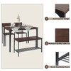 DlandHome 4 Person Dining Table Set, Dining Table with 2