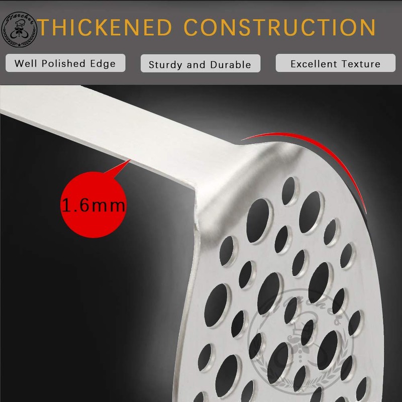 Starchef Masher Ricer,Stainless Steel Masher Ricer with Soft Handle, Baby