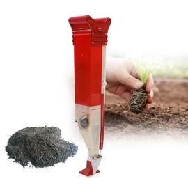 YIYIBYUS Handheld Corn Fertilizer Applicator Tool,Adjustable Corn Peanut Seed Fertilizer, Vegetable Garden Tool Single -Cylinder (Single Tube Seeder)