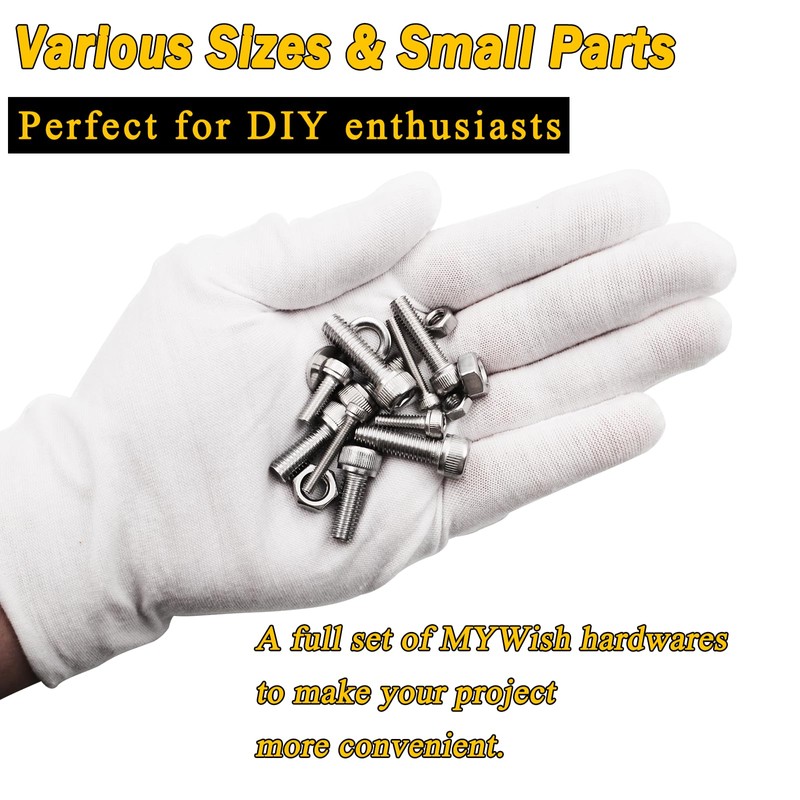 Mywish 2200pc M2-M5 Metric Screw Assortment Kit, Stainless Steel Hex