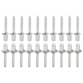 DTGN 6.4mm x 12mm (DXL) Blind Rivets - 25Pack - Good for Machinery Joining - 304 Stainless Steel Dome Closed End Rivet