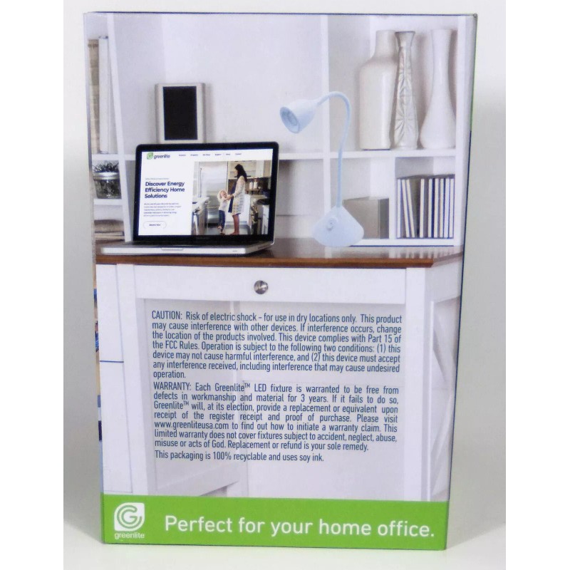 Greenlite 2 Energy Saving Black LED Desk Lamps 3.5 Watt