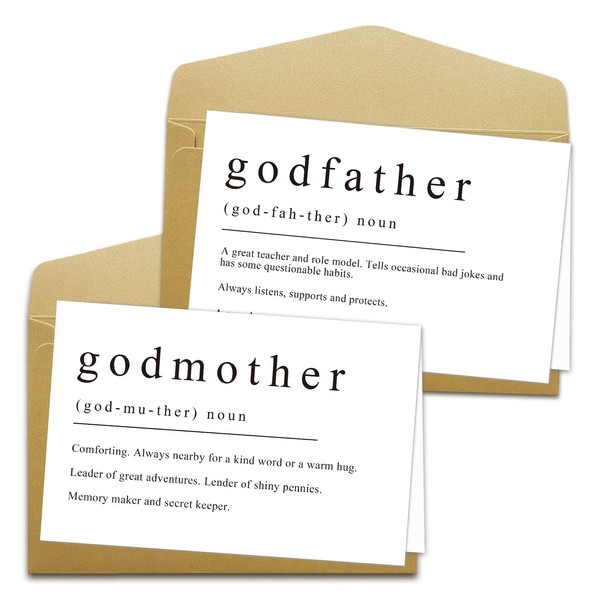 Godparents Proposal Cards, Set of 2, Will You Be My