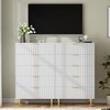 IDEALHOUSE White Dresser, Modern 5 Drawer Dresser for Bedroom with